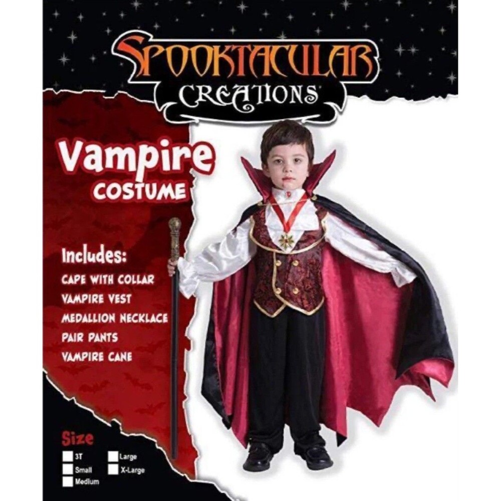 VAMPIRE Costume TODDLER 3T Halloween Spooktacular Creations NIP